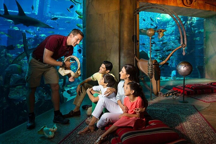 Dive into the mysterious world of Atlantis. Experience fascinating marine life while exploring ancient ruins through underwater halls. A perfect adventure for families and marine lovers alike!